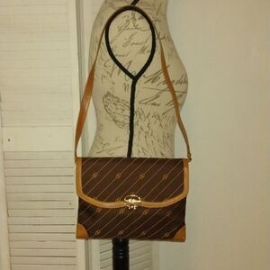 Vintage Gucci Diagonal GG Monogram Shoulder Bag